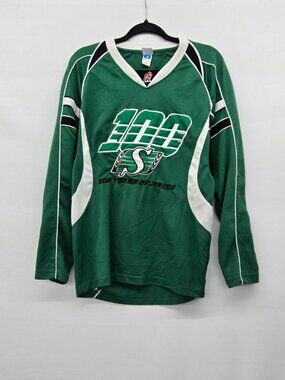 Vintage 2010 Saskatchewan Roughriders CFL 100 Years of Pride Long Sleeve Jersey
